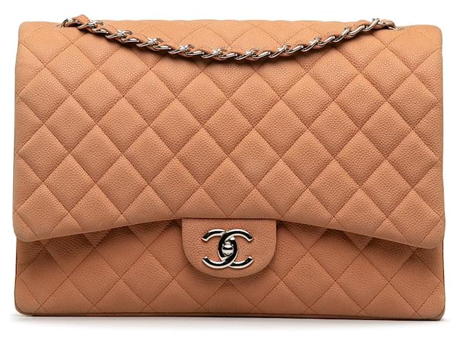 CHANEL Handbags Timeless/classique Brown Leather  ref.1258451