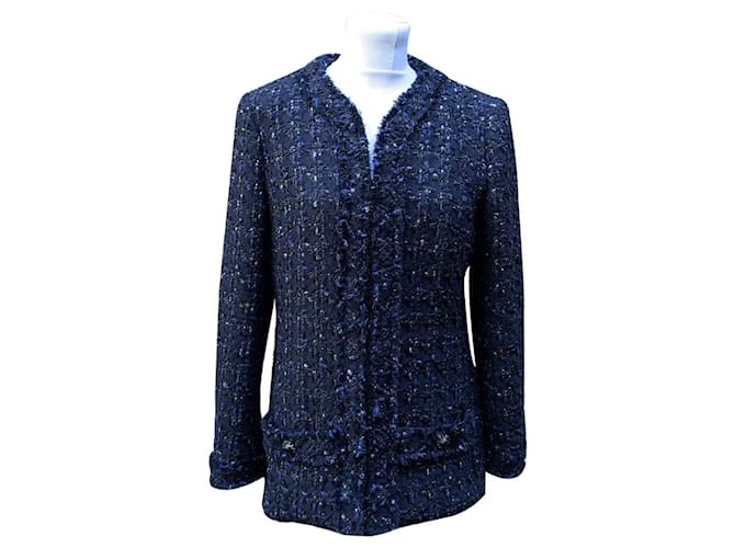 Chanel jacket Blue Wool  ref.1258460