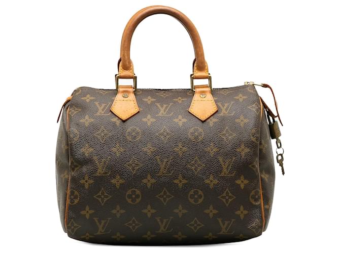 Speedy LOUIS VUITTON Handbags Brown Leather  ref.1258475