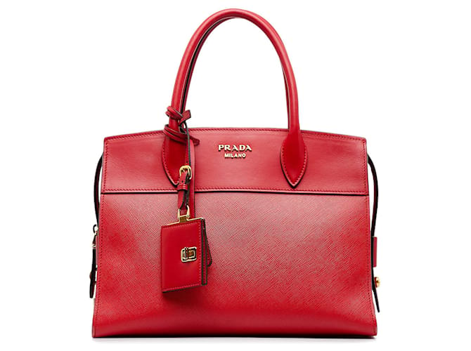 Esplanade PRADA Handbags Red Leather  ref.1258563