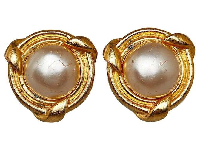 Chanel earrings Golden Metal  ref.1258565