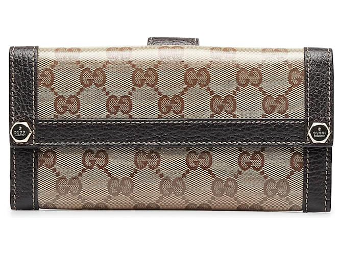 GUCCI Wallets Brown Leather  ref.1258575