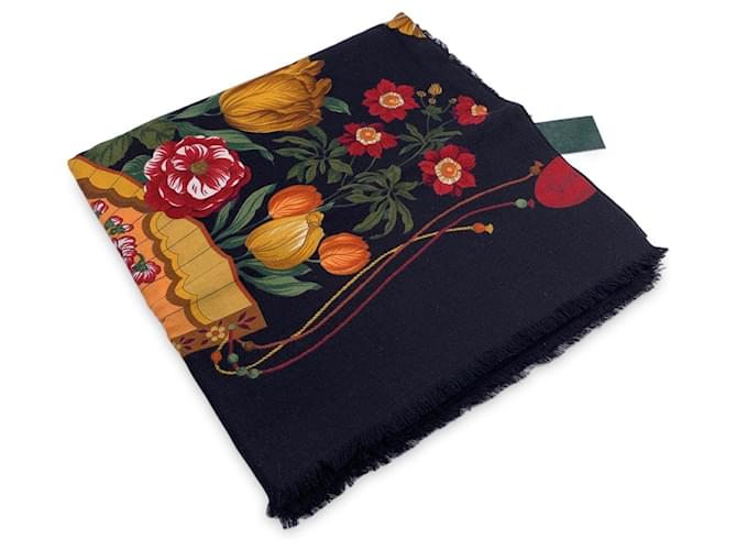 gucci scarf Black Wool  ref.1258602