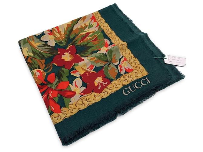 gucci scarf Green Wool  ref.1258603