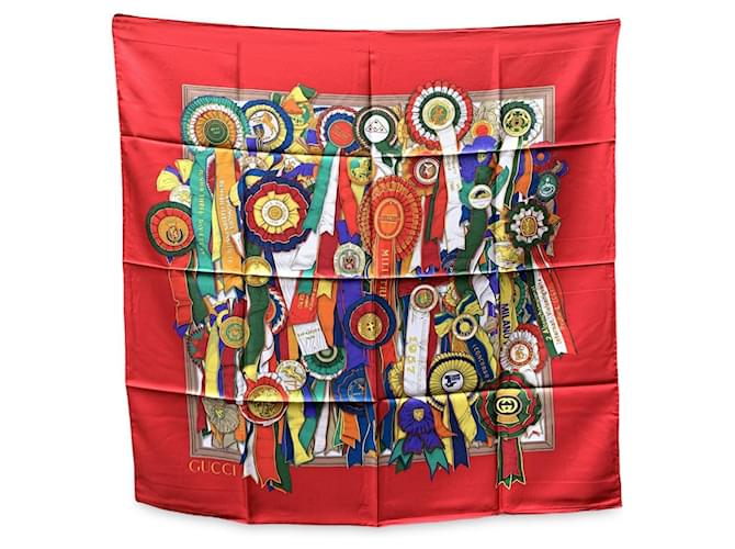 gucci scarf Red Silk  ref.1258610