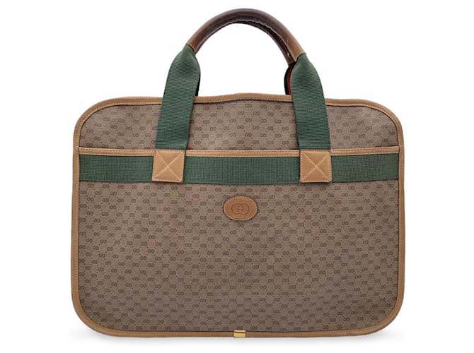 Gucci Briefcase Vintage Beige Cloth  ref.1258644
