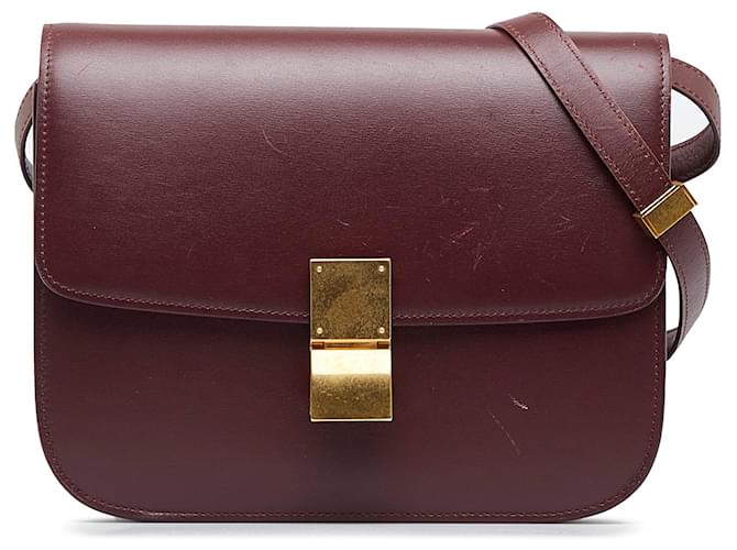 Céline Celine Handbags Red Linen  ref.1258657