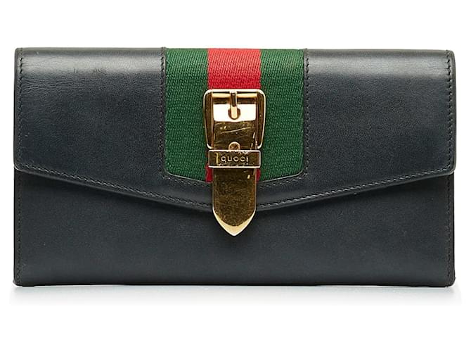 GUCCI Wallets Black Leather  ref.1258676