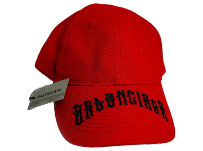 BALENCIAGA Chapeaux et chapeaux à enfiler Coton Rouge  ref.1258699