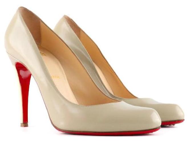 CHRISTIAN LOUBOUTIN Heels So Kate Grey Leather  ref.1258725
