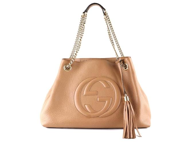 GUCCI Handbags Soho Brown Leather  ref.1258728
