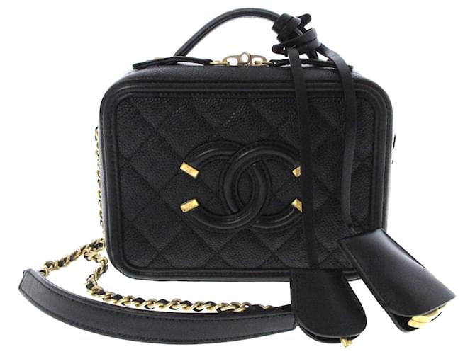 Vanity CHANEL Handbags Black Leather  ref.1258741