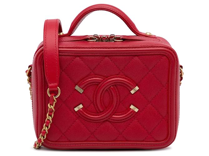 CHANEL Handbags Red Leather  ref.1258744