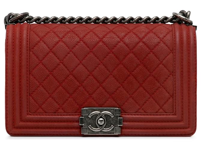 CHANEL Handbags Red Leather  ref.1258752