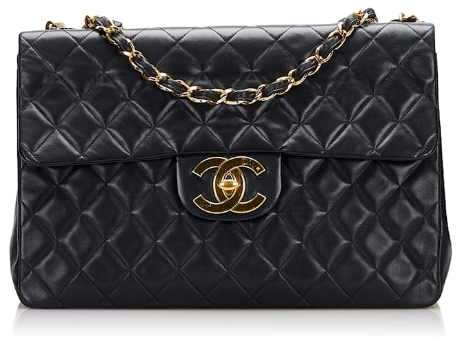 CHANEL Handbags Timeless/classique Black Leather  ref.1258761