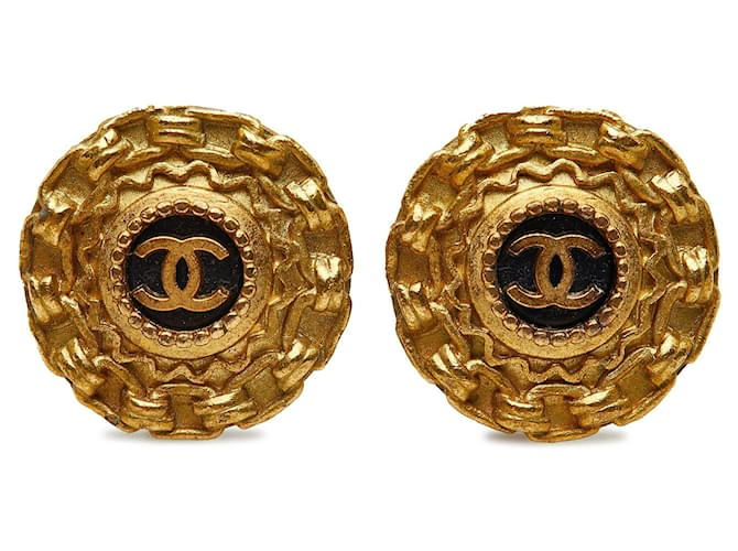 Boucles d'oreilles Chanel Métal Doré  ref.1258765