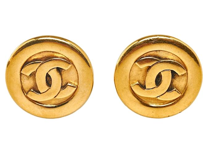 Chanel earrings Golden Metal  ref.1258779