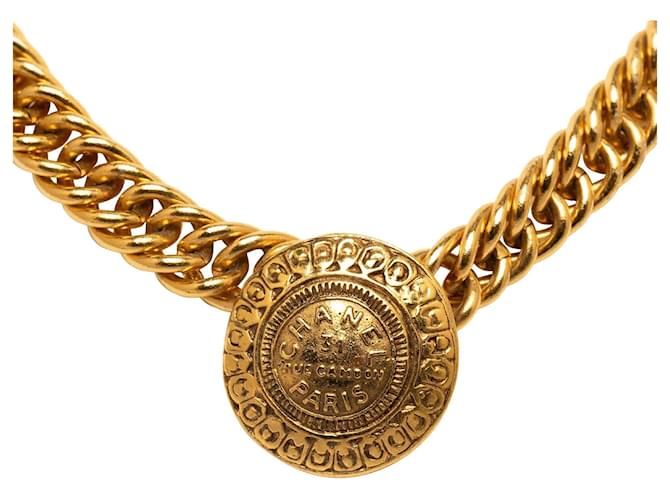 Colares Chanel Dourado Metal  ref.1258801