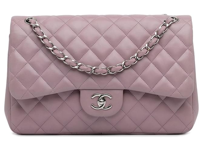 CHANEL Handbags Timeless/classique Purple Leather  ref.1258806