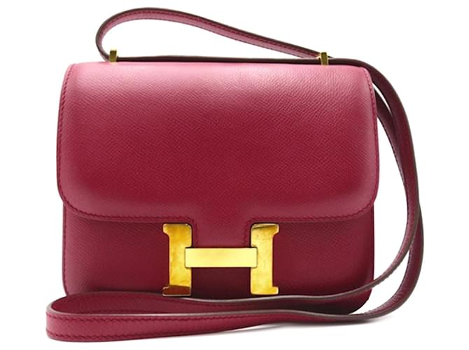 Constance Hermès HERMES Handtaschen Rot Leder  ref.1258819