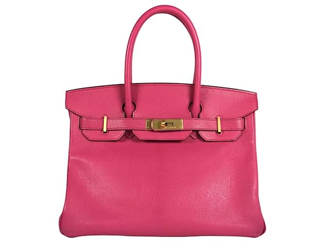 Birkin Hermès HERMES Handbags Pink Leather  ref.1258826