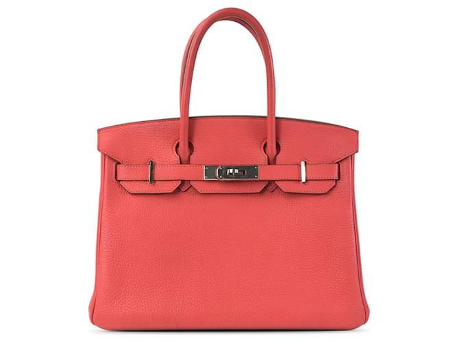 Birkin Hermès Bolsas HERMES Rosa Couro  ref.1258831