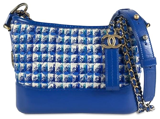 CHANEL Handbags Gabrielle Blue Leather  ref.1258865