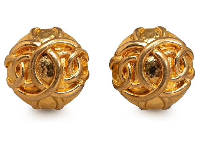 Chanel earrings Golden Metal  ref.1258886
