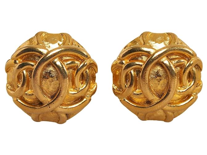 Chanel Ohrringe Golden Metall  ref.1258899
