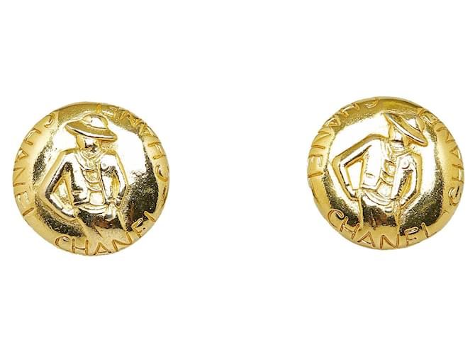 Chanel earrings Golden Metal  ref.1258900
