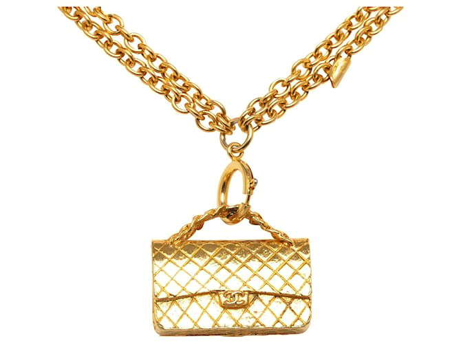 Colares Chanel Dourado Metal  ref.1258936