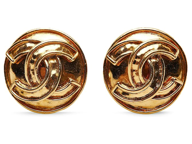 Chanel earrings Golden Metal  ref.1258946