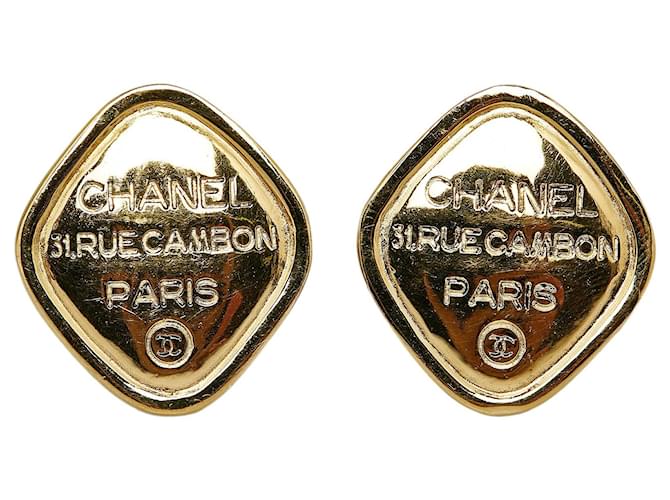 Boucles d'oreilles Chanel Métal Doré  ref.1258960