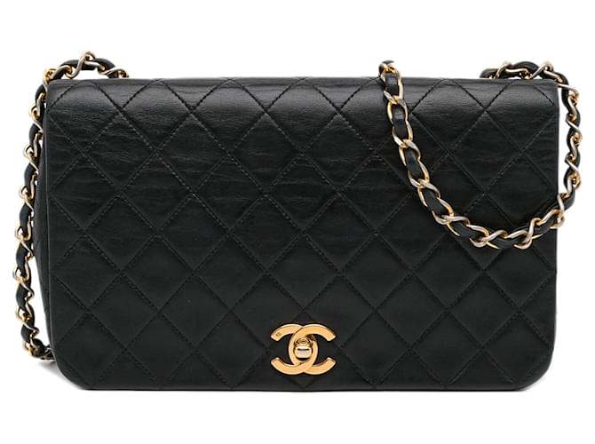 CHANEL Handbags Wallet On Chain Timeless/classique Black Leather  ref.1258966