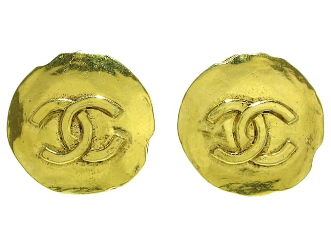 Chanel earrings Golden Metal  ref.1258970