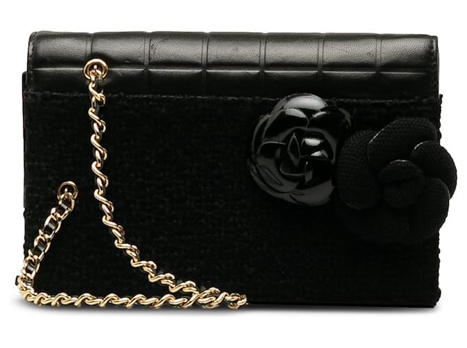 CHANEL Clutch bags Other Black Tweed  ref.1258984