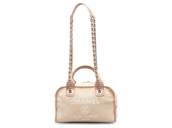 CHANEL Handbags Pink Cloth  ref.1258992