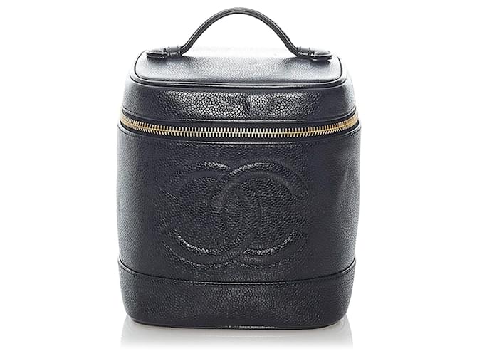 Vanity CHANEL Handbags Black Leather  ref.1259041