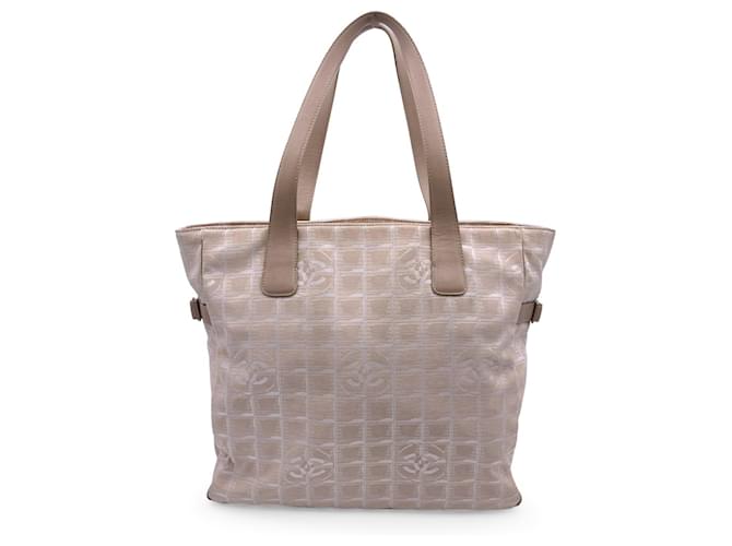 Chanel Tote Bag New Travel Line Beige Cloth  ref.1259052