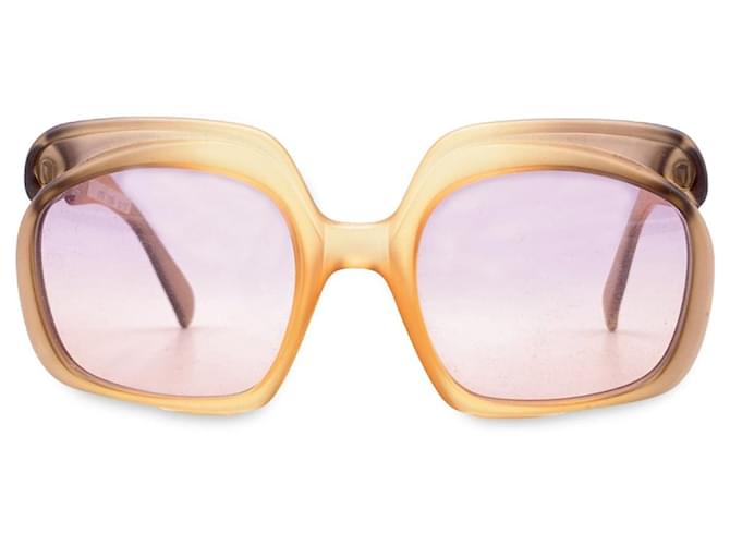 Óculos de sol Christian Dior Laranja Plástico  ref.1259113