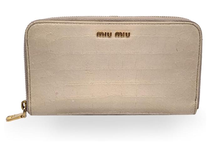 Miu Miu Wallet Beige Leather  ref.1259128