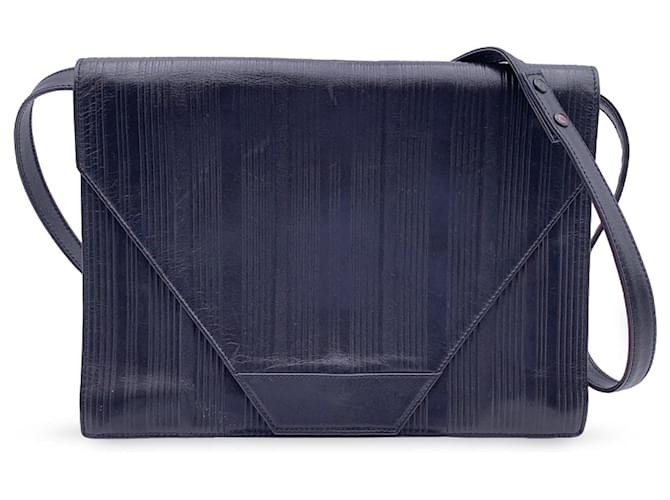 Gianni Versace Shoulder Bag Vintage Black Leather  ref.1259134