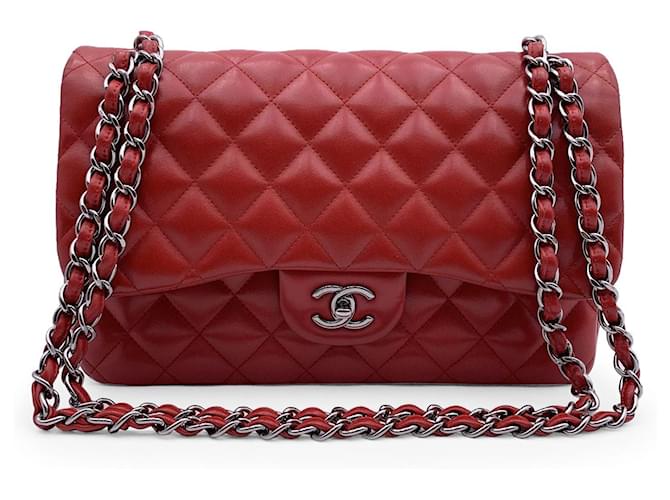 Chanel shoulder bag Timeless/classique Red Leather  ref.1259173