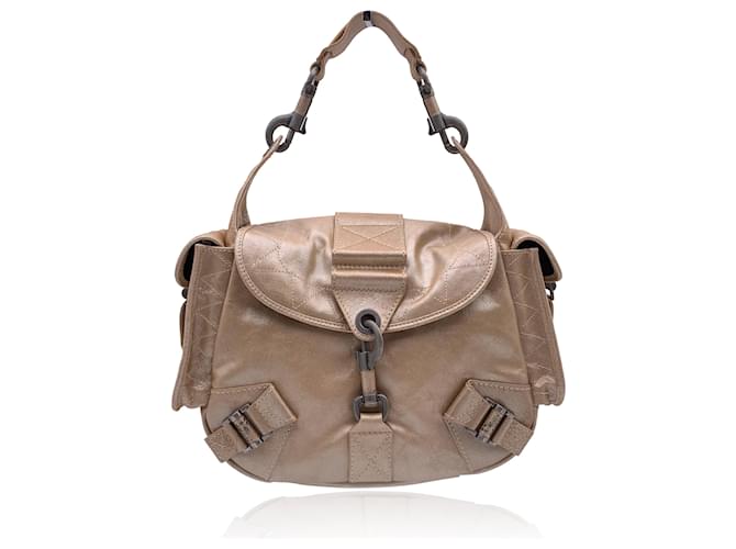 Christian Dior Shoulder Bag Rebelle Beige Leather  ref.1259231