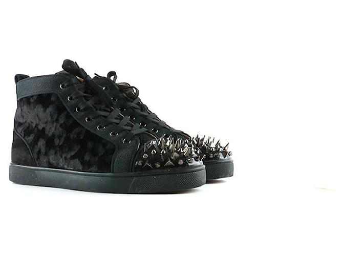 CHRISTIAN LOUBOUTIN Trainers Black Leather  ref.1259238