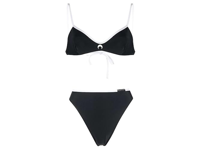 MARINE SERRE Swimwear Black Synthetic  ref.1259248