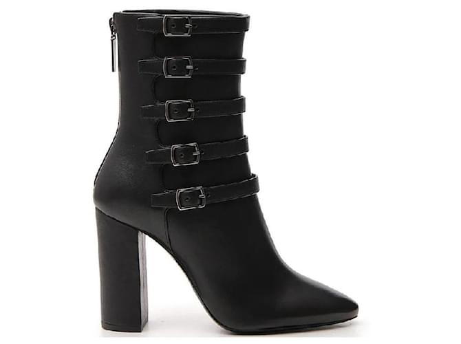 YVES SAINT LAURENT ANKLE BOOTS Black Leather  ref.1259256
