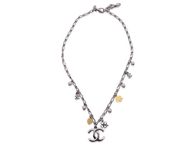 Chanel necklace Silvery Metal  ref.1259287