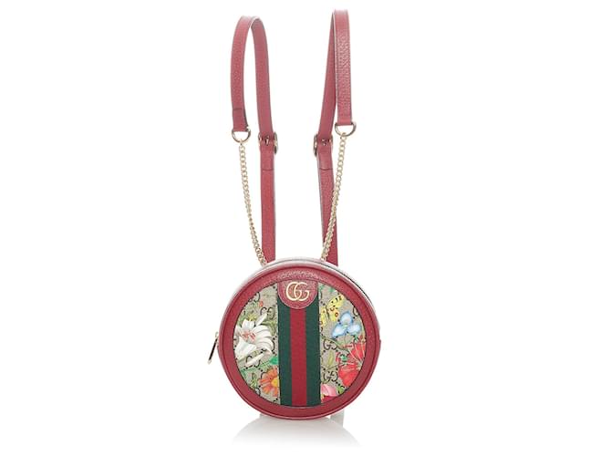 GUCCI Backpacks Ophidia Red Linen  ref.1259323