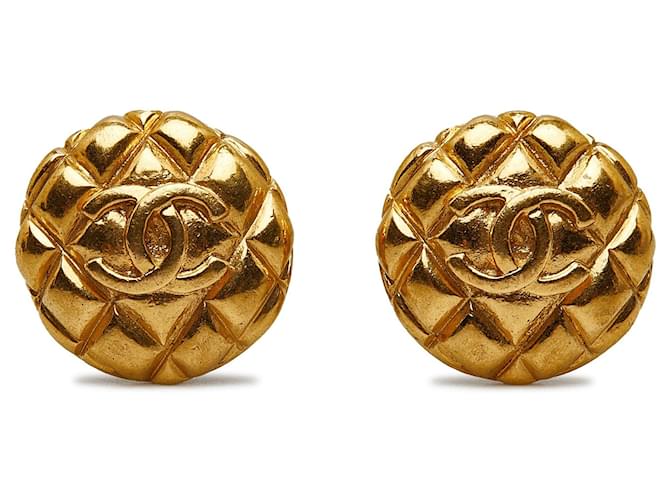 Chanel earrings Golden Metal  ref.1259337